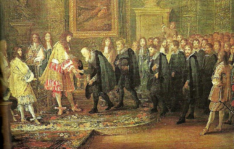 MEULEN, Adam Frans van der louis xiv receiving swiss ambassadors